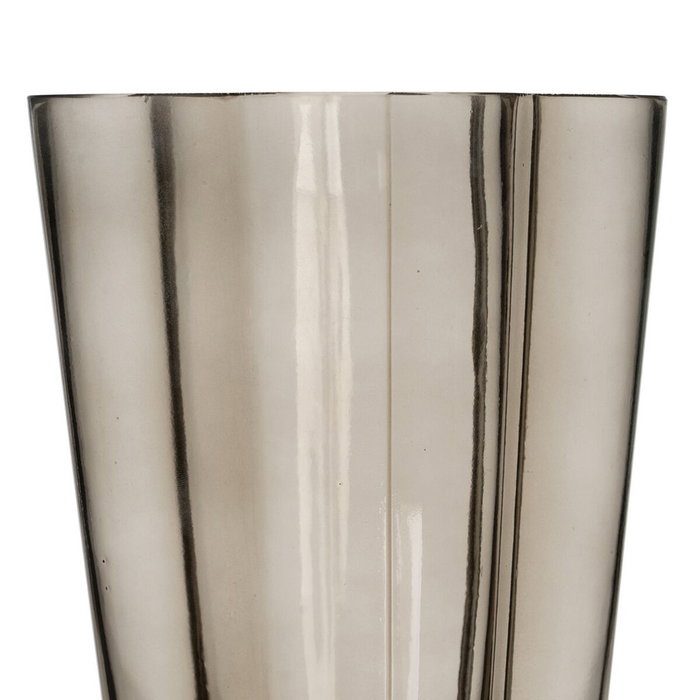 BigBuy Home Vase Gris Verre 15,5 x 15 x 25 cm BigBuy Home Vase Gris Verre 15,5 x 15 x 25 cm