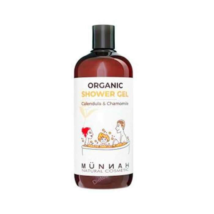 Munnah Gel Douche Bio au Calendula et Camomille 250 ml - Peaux sensibles - Aloe Vera et Huile d'Olive - Certifié Bio - Sans Sulfates Munnah Gel Douche Bio au Calendula et Camomille 250 ml - Peaux sensibles - Aloe Vera et Huile d'Olive - Certifié Bio - Sans Sulfates