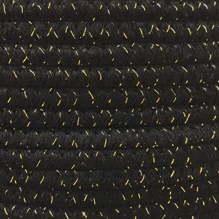 Totally Addict Lot de 3 Paniers de Rangement Noirs et Dorés
