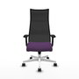 Piqueras y Crespo Chaise de Bureau Albacete Violet et Noir