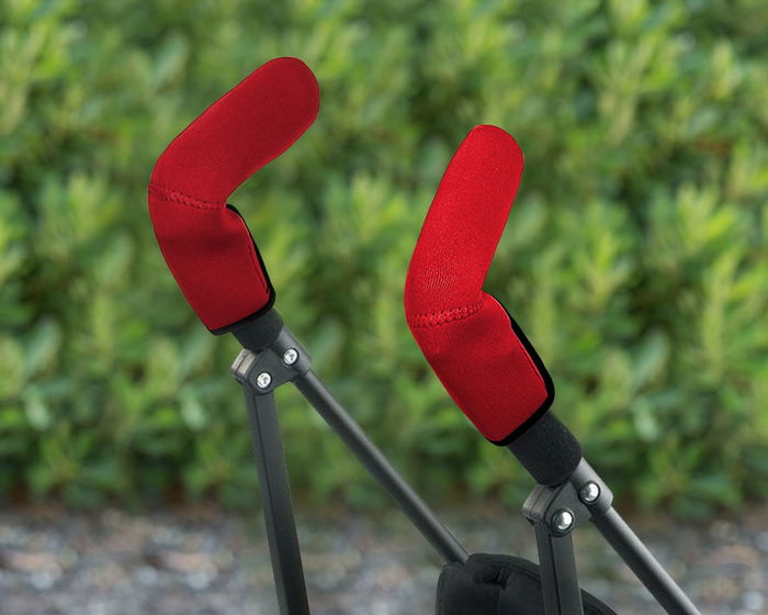 KioKids Protector Para Manillar De Silleta En Neopreno Rojo - Housse de protection en néoprène rouge avec Velcro pour poignée de poussette, 2 pièces KioKids Protector Para Manillar De Silleta En Neopreno Rojo - Housse de protection en néoprène rouge avec Velcro pour poignée de poussette, 2 pièces