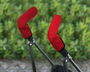 KioKids Protector Para Manillar De Silleta En Neopreno Rojo - Housse de protection en néoprène rouge avec Velcro pour poignée de poussette, 2 pièces