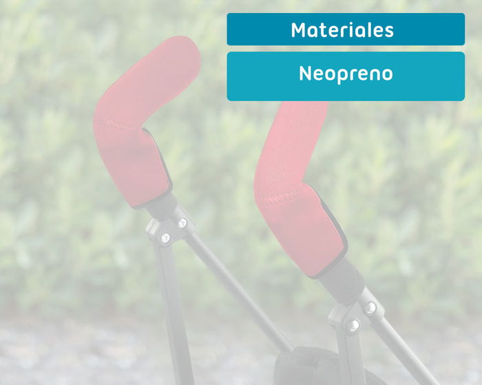 KioKids Protector Para Manillar De Silleta En Neopreno Rojo - Housse de protection en néoprène rouge avec Velcro pour poignée de poussette, 2 pièces KioKids Protector Para Manillar De Silleta En Neopreno Rojo - Housse de protection en néoprène rouge avec Velcro pour poignée de poussette, 2 pièces