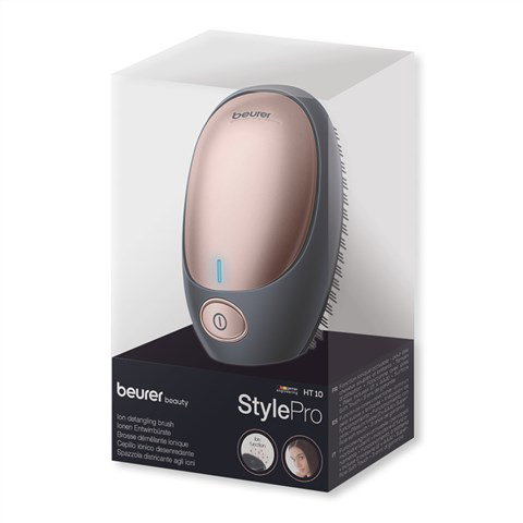 Beurer HT-10 - Cepillo Iónico Desenredante NEGRO - Brosse Lisseuse Ionique Anti-Nœuds Portable Noir