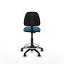 Tabouret Taburete Isso Contact permament de base Tissu Vert pétrole Structure polyamide noire Sans accoudoirs Sans appui-tête Roulettes en nylon 50 mm