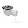 ABRISA Valve de vidange siphonique 1 1/2 pouces avec sortie Ø 40mm, T-66-P
