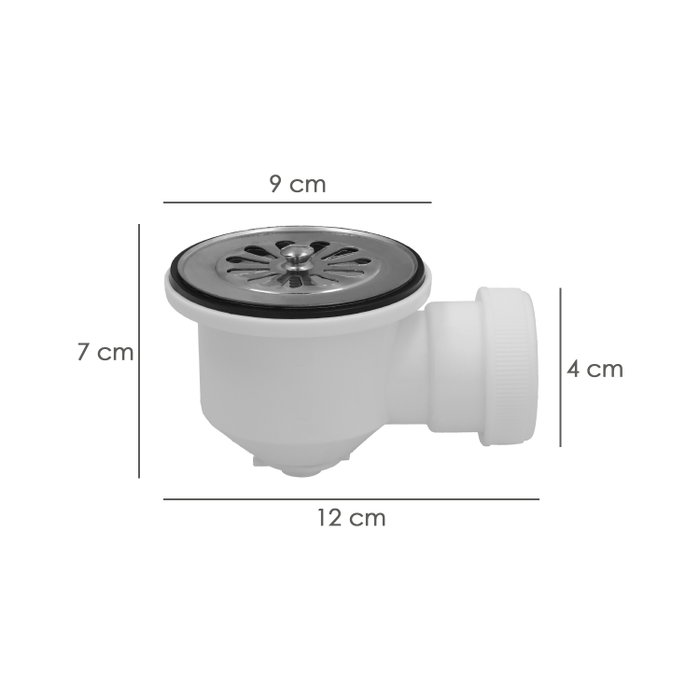 ABRISA Valve de vidange siphonique 1 1/2 pouces avec sortie Ø 40mm, T-66-P