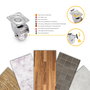 Emuca Lot de 4 roulettes transparentes Slip 3 avec plétine de montage, diamètre 35mm, Acier et Plastique