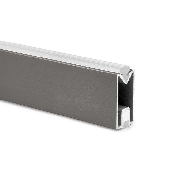 Emuca Kit barre pour armoire Luxe, ruban LED 4,5x8 Neonlynx V, détecteur de mouvement RF Smart et convertisseur Smart (24V DC), longueur 900mm, Lumière blanche chaude 2.700K, Aluminium et Plastique, Titane