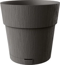Stefanplast Pot de fleurs Ethica - Pot avec réserve d'eau - 40 x 39 cm (H) - 2 Litres - Gris Anthracite - Plastique durable