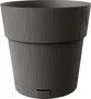 Stefanplast Pot de fleurs Ethica - Pot avec réserve d'eau - 40 x 39 cm (H) - 2 Litres - Gris Anthracite - Plastique durable