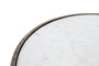 GINER Y COLOMER - Lot de 2 tables basses rondes en fer et marbre, design contemporain, couleur doré et blanc