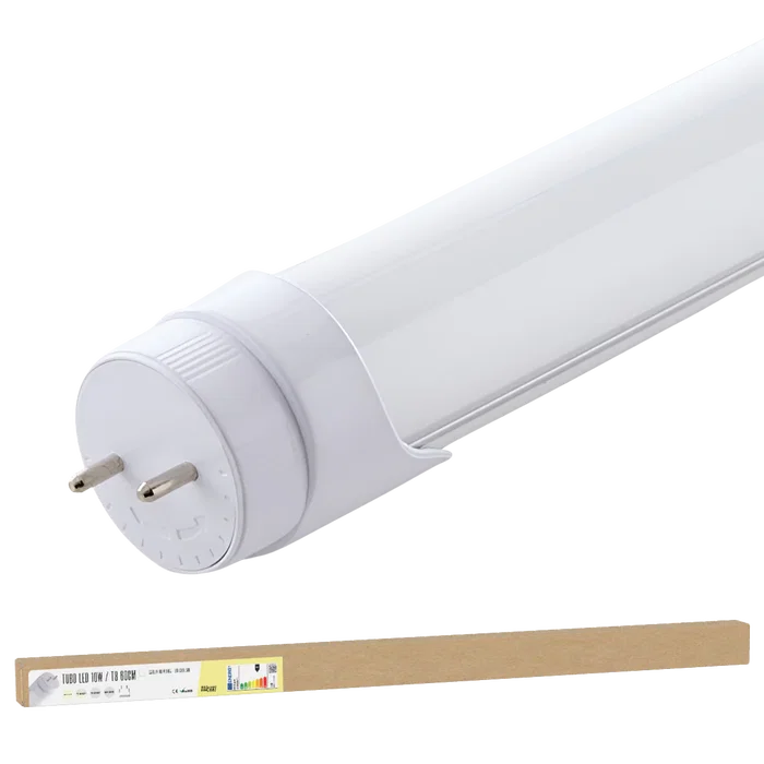BX3 LIGHT BX3-T8RDDG10W-O-CW Tube LED T8 10W 1200lm 6000K 60cm avec tête rotative pour garages, bureaux, entrepôts