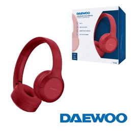 Daewoo Casque à arceau Bluetooth rouge