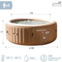 Spa gonflable Intex 196 x 71 x 196 cm Marron 795 L