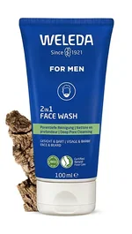 WELEDA Gel Nettoyant Visage-Barbe 2 en 1 Homme 100ml