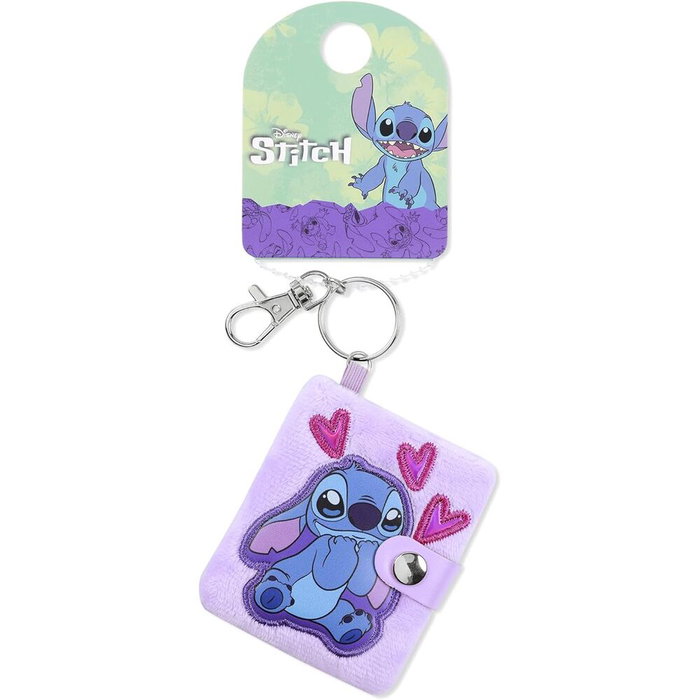 PEERS HARDY Porte-clés bloc de notes avec Stitch Disney - Agenda rose et porte-clés crustacé argenté pour prendre des notes