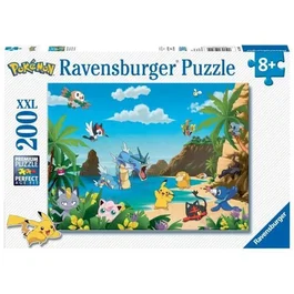 Ravensburger - Puzzle Pokémon 200 Pièces XXL - Pour Enfants à partir de 8 Ans - Garantie 2 Ans - Motifs Bleu, Vert, Jaune