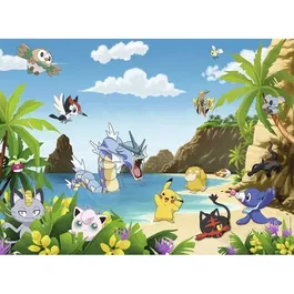 Ravensburger - Puzzle Pokémon 200 Pièces XXL - Pour Enfants à partir de 8 Ans - Garantie 2 Ans - Motifs Bleu, Vert, Jaune