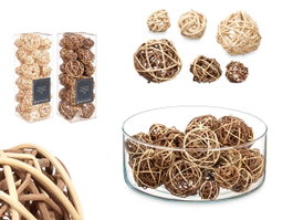 GIFTDECOR Set de 24 boules de décoration 2 modèles assortis Blanc-Noir