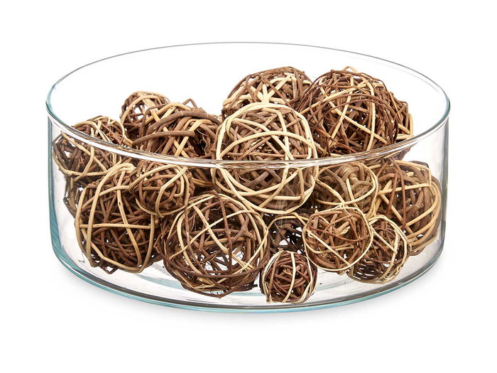 Giftdecor Set de 24 Boules de Décoration 2 Modèles Surt 10x30x10 cm Blanc et Noir (Set de 12)