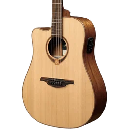 LAG Guitare Acoustique Dreadnought Cutaway A/E Tramontane 118 Naturelle Gaucher