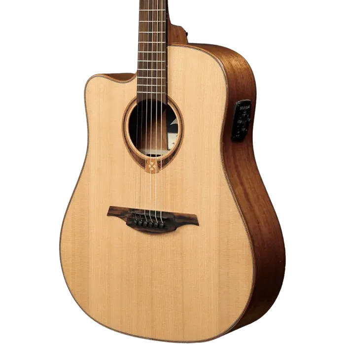 LAG Guitare Folk Électroacoustique Dreadnought Tramontane 118 - Table Cèdre Massif - Gaucher LAG Guitare Folk Électroacoustique Dreadnought Tramontane 118 - Table Cèdre Massif - Gaucher