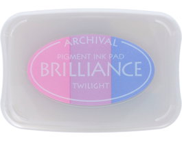 Tsukineko BRILLIANCE Tampon d'encre 3 couleurs crépuscule effet nacré 95x65mm