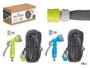 Ibergarden Manguera Expandible 15 mètres Bleu Vert Plastique ABS PP Spandex TPE 26.5x16x12 cm (Set de 6)