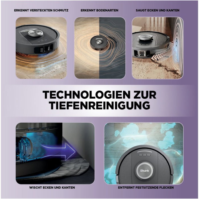 Shark PowerDetect NeverTouch Robot Aspirateur et Laveur avec Vidage Automatique