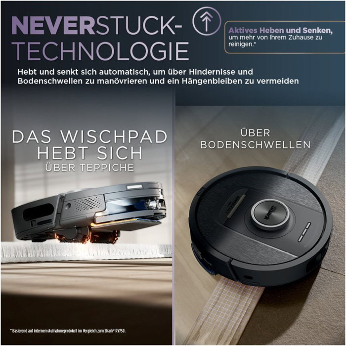 Shark PowerDetect NeverTouch Robot Aspirateur et Laveur avec Vidage Automatique