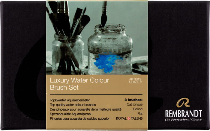 Rembrandt Set de voyage de pinceaux pour aquarelle, 3 x N.° 4