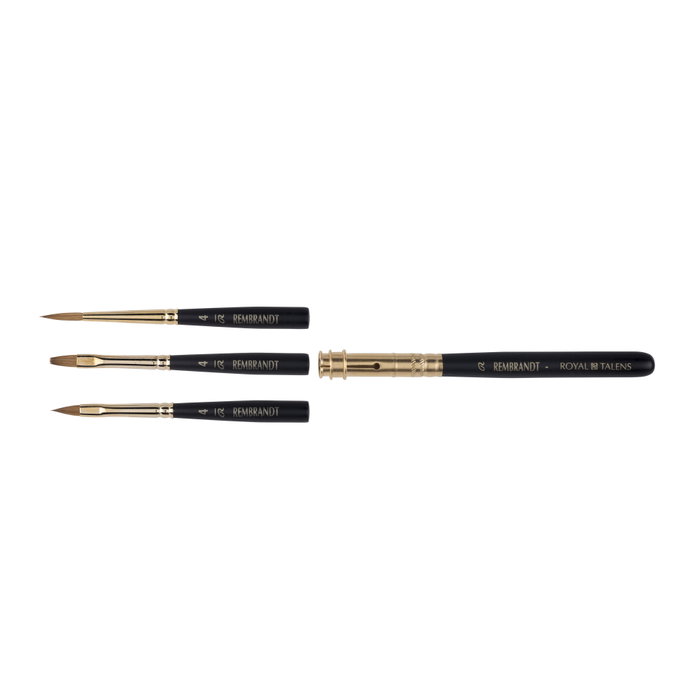 Rembrandt Set de voyage de pinceaux pour aquarelle, 3 x N.° 4