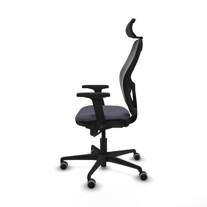 Piqueras y Crespo Chaise de Bureau avec Appui-tête 2D036G2 Gris foncé