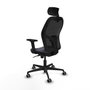 Piqueras y Crespo Chaise de Bureau avec Appui-tête 2D036G2 Gris foncé