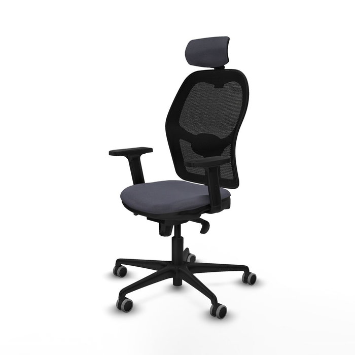 Piqueras y Crespo Chaise de Bureau avec Appui-tête 2D036G2 Gris foncé