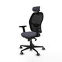 Piqueras y Crespo Chaise de Bureau avec Appui-tête 2D036G2 Gris foncé