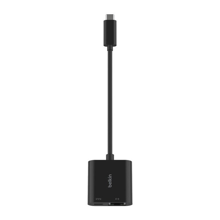 Belkin INC019BTBK Adaptateur USB-C vers Ethernet Gigabit + Charge 100 W Noir, Compatible MacBook iPad Pro Surface Belkin INC019BTBK Adaptateur USB-C vers Ethernet Gigabit + Charge 100 W Noir, Compatible MacBook iPad Pro Surface