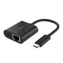 Belkin INC019BTBK Adaptateur USB-C vers Ethernet Gigabit et Charge 100W Noir