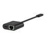 Belkin INC019BTBK Adaptateur USB-C vers Ethernet Gigabit et Charge 100W Noir