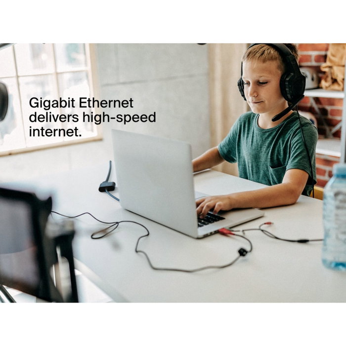 Belkin INC019BTBK Adaptateur USB-C vers Ethernet Gigabit et Charge 100W Noir Belkin INC019BTBK Adaptateur USB-C vers Ethernet Gigabit et Charge 100W Noir