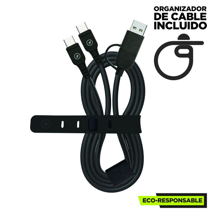 Câble USB-C Muvit for Change Noir