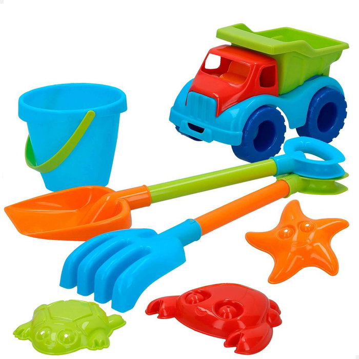 Set de jouets de plage Colorbaby 18 cm Camion 7 Pièces Set de jouets de plage Colorbaby 18 cm Camion 7 Pièces