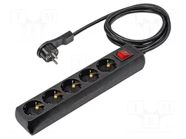 AS SCHWABE Rallonge réseau H05VV-F 3G1,5mm² 2m 5 prises