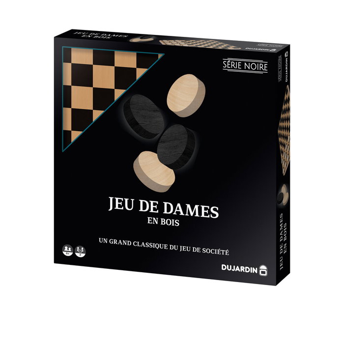 Dujardin Série Noire - Jeu de dames plateau Dujardin Série Noire - Jeu de dames plateau
