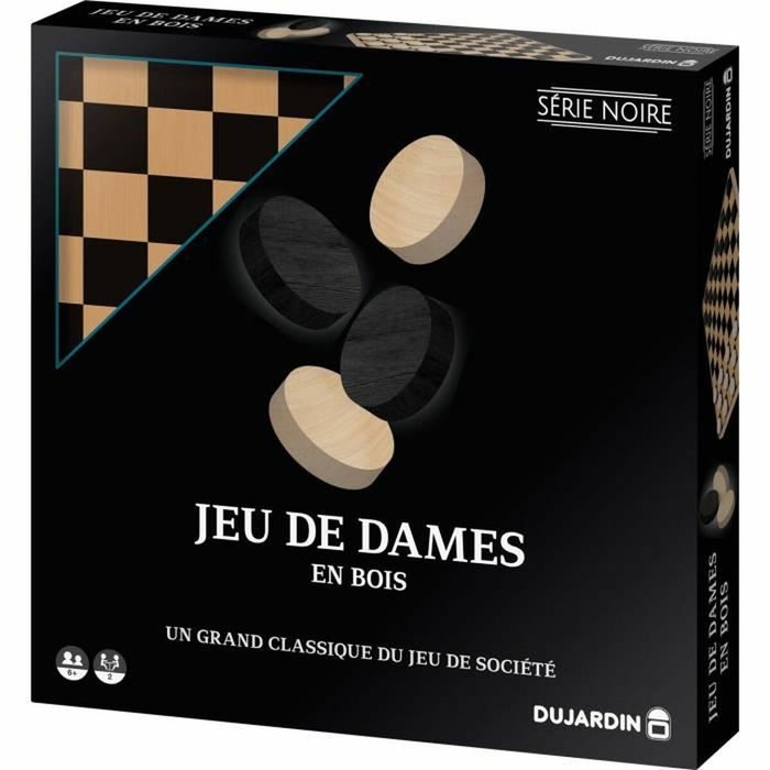 Dujardin Série Noire - Jeu de dames plateau Dujardin Série Noire - Jeu de dames plateau
