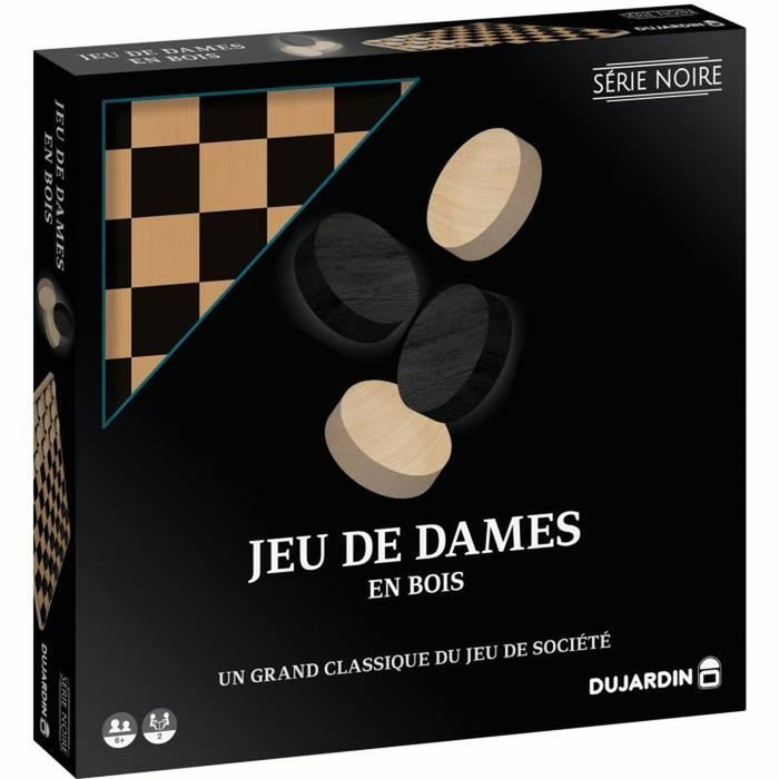 Dujardin Série Noire - Jeu de dames plateau Dujardin Série Noire - Jeu de dames plateau