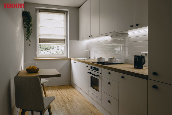 KIMERA Profilé Aluminium "ARRE" Noir Anodisé avec Diffuseur Opale, 2,02 m