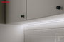 KIMERA Profilé Aluminium "ARRE" Noir Anodisé avec Diffuseur Opale, 2,02 m
