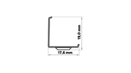 KIMERA Profilé Aluminium "ARRE" Noir Anodisé avec Diffuseur Opale, 2,02 m